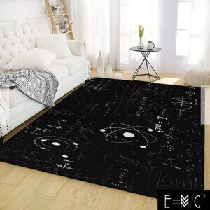 New E=M/C2 STEM Living Room Carpet Rug